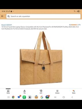 Men's Laptop Briefcase Bag - Autumn Oak Tan